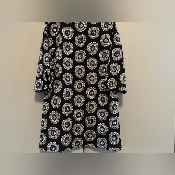 LOFT Black and White Long Sleeve A-line Dress (Size M) - Picture 6 of 11